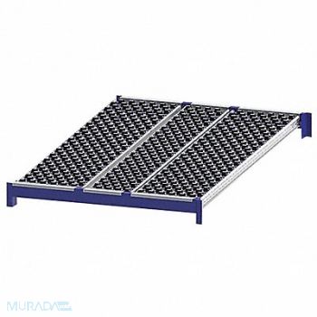 UNEX ROLLER RACK Gravity Flow Shelf 72inx2 5/8inx48in Blu, 46KG76