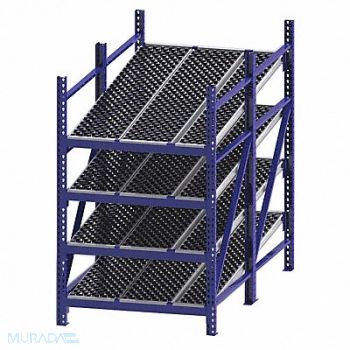 UNEX ROLLER RACK Gravty FlwRck 96inx84inx48in #shlv 4, 46KG77