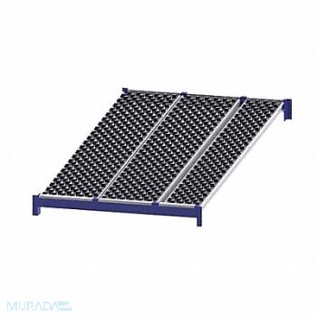UNEX ROLLER RACK Gravity Flow Shelf 96inx2 5/8inx48in Blu, 46KG79