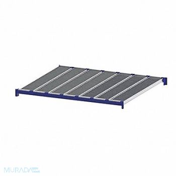 UNEX ROLLER RACK Gravity Flow Shelf 72inx2 5/8inx96in Blu, 46KG82
