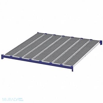 UNEX ROLLER RACK Gravity Flow Shelf 96inx2 5/8inx96in Blu, 46KG85