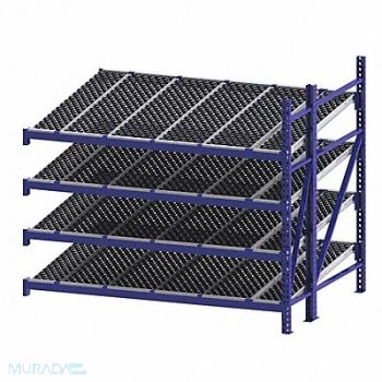 UNEX ROLLER RACK Gravty FlwRck 72inx84inx96in #shlv 4, 46KG87