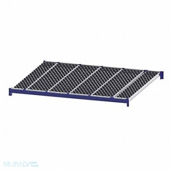 UNEX ROLLER RACK Gravity Flow Shelf 72inx2 5/8inx96in Blu, 46KG88