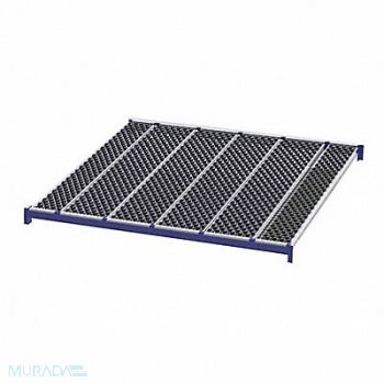 UNEX ROLLER RACK Gravity Flow Shelf 96inx2 5/8inx96in Blu, 46KG91