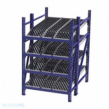 UNEX ROLLER RACK Gravty FlwRck 72inx84inx48in #shlv 4, 46KG92