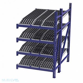 UNEX ROLLER RACK Gravty FlwRck 72inx84inx48in #shlv 4, 46KG93