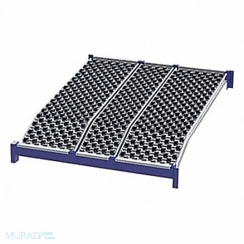 UNEX ROLLER RACK Gravity Flow Shelf 72inx2 5/8inx48in Blu, 46KG94