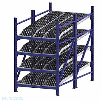 UNEX ROLLER RACK Gravty FlwRck 96inx84inx48in #shlv 4, 46KG95