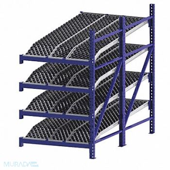 UNEX ROLLER RACK Gravty FlwRck 96inx84inx48in #shlv 4, 46KG96