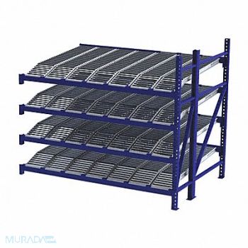 UNEX ROLLER RACK Gravty FlwRck 72inx84inx96in #shlv 4, 46KG99