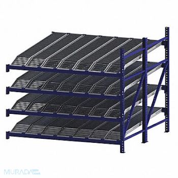 UNEX ROLLER RACK Gravty FlwRck 96inx84inx96in #shlv 4, 46KH03