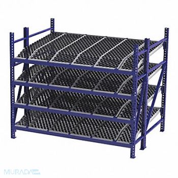 UNEX ROLLER RACK Gravty FlwRck 72inx84inx96in #shlv 4, 46KH05