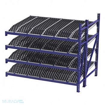 UNEX ROLLER RACK Gravty FlwRck 72inx84inx96in #shlv 4, 46KH06