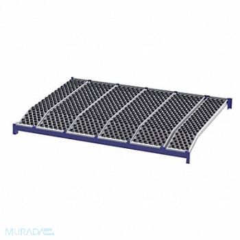 UNEX ROLLER RACK Gravity Flow Shelf 72inx2 5/8inx96in Blu, 46KH07