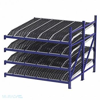 UNEX ROLLER RACK Gravty FlwRck 96inx84inx96in #shlv 4, 46KH09