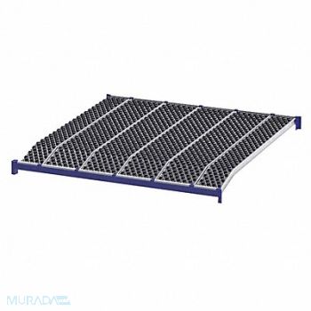 UNEX ROLLER RACK Gravity Flow Shelf 96inx2 5/8inx96in Blu, 46KH10