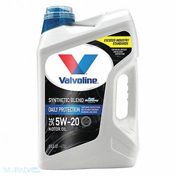 VALVOLINE Engine Oil 5W-20 Synthetic Blend 5qt, 46KK42