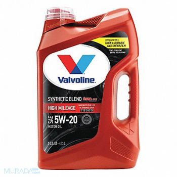 VALVOLINE Engine Oil 5W-20 Synthetic Blend 5qt, 46KK43