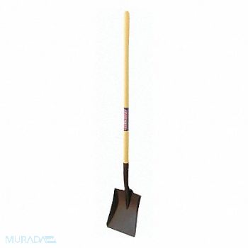 WESTWARD Square Point Shovel Steel Yellow, 46MP81