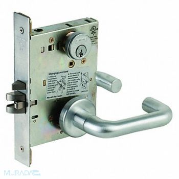 SCHLAGE Entry Lock 03A Trim Satin Chrome C123, 46TN42