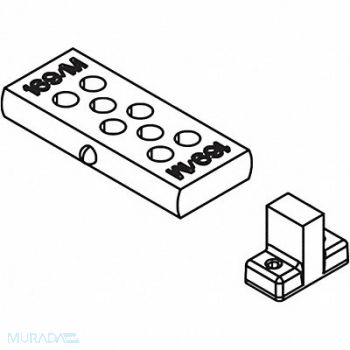 LCN Track Bumper Silver Aluminum 2 in L, 46TY79