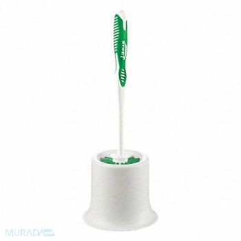 LIBMAN Toilet Brush w/Caddy 14 L Green/White, 100G95