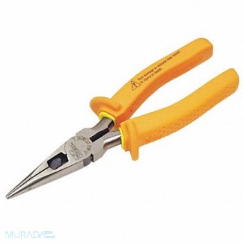 IDEAL Long Nose Plier 8-3/4 L Serrated, 46W394
