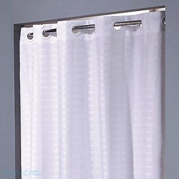 HOOKLESS Shower Curtain 74 in L 42 in W White, 46Y262