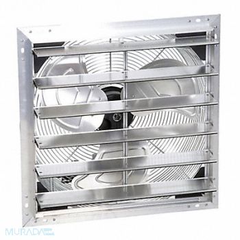 AIRMASTER FAN ShtrMnt ExhFn 18In Bld Dia Alum 115V, 46Z429