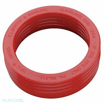 MUSTEE Drain Seal Rubber Red 3 In, 46Z651