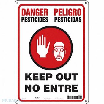 CONDOR J8483 Safety Sign 14 inx10 in Aluminum, 470N80