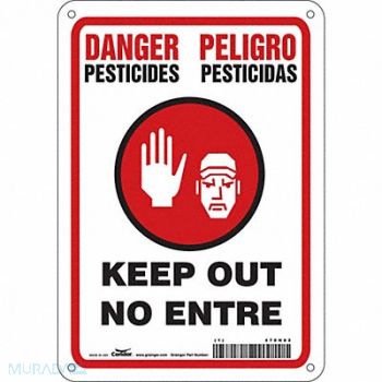 CONDOR J8483 Safety Sign 10 inx7 in Polyethylene, 470N82