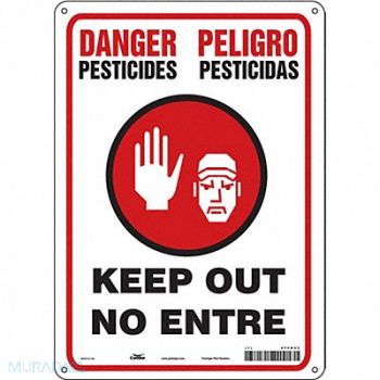 CONDOR J8483 Safety Sign 14 inx10 in Polyethylene, 470N83