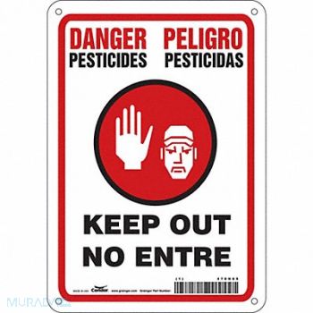 CONDOR J8483 Safety Sign 10 in x 7 in Vinyl, 470N85