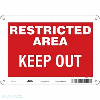 CONDOR Safety Sign 7 in x 10 in Aluminum, 472J37