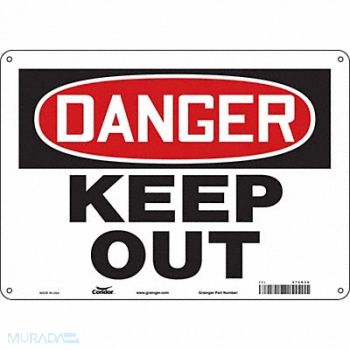 CONDOR J6935 Safety Sign 10 inx14 in Aluminum, 472R30