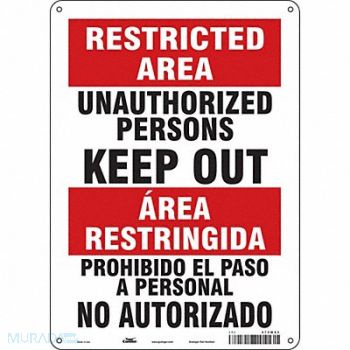 CONDOR Safety Sign 14 inx10 in Aluminum, 472W03