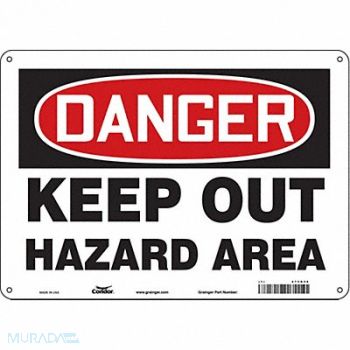 CONDOR Safety Sign 10 in x 14 in Aluminum, 473D36