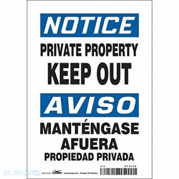 CONDOR Safety Sign 10 in x 7 in Vinyl, 473L58