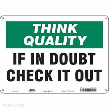 CONDOR Safety Sign 10 inx14 in Polyethylene, 475J28