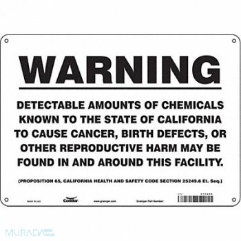 CONDOR Safety Sign 14 Wx10 H 0.055 Thickness, 475U68