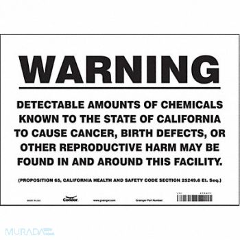 CONDOR Safety Sign 14 Wx10 H 0.004 Thickness, 475U71