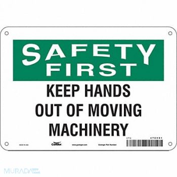 CONDOR Safety Sign 7 in x 10 in Aluminum, 478V81