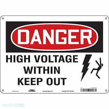 CONDOR Safety Sign 10 inx14 in Aluminum, 479V58