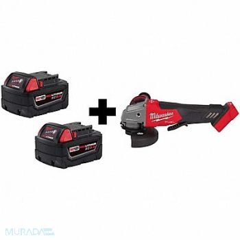 MILWAUKEE M18 XC5.0 Batt 2pk M18 Braking Grinder, 388RW3