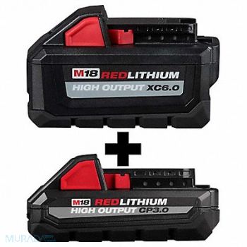 MILWAUKEE M18 XC6.0 Battery Pack + CP3.0 Battery, 385XJ7