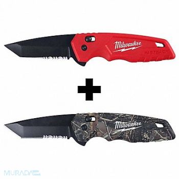 MILWAUKEE Spring Assisted Folding Knife, 382YR2