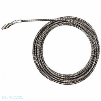 MILWAUKEE Drain Cleaning Cable 1/4 in Dia 25 ft L, 784P47