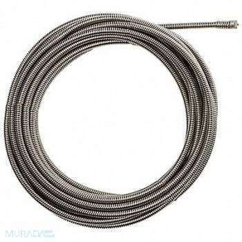 MILWAUKEE Drain Cleaning Cable 3/8 in Dia 35 ft L, 422W22