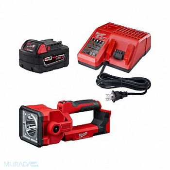 MILWAUKEE M18 5.0 Starter Kit M18 Search Light, 387WG9